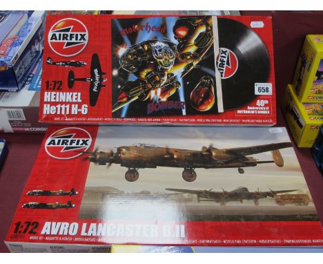 Two Airfix 1:72 Scale Plastic Model Aircraft Kits, comprising of #A07007B Heinkel HEIII H-6 '40th Anniversary of Motorheads B