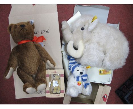 Four Boxed Steiff Bears, to include 'Steiff Club 2001/2002 Edition', Mammoth, etc.