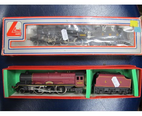 Two "OO" Gauge/4mm Steam Locomotives and Six Wheel Tenders, a Lima 2-6-0 "Crab" L.M.S black R/No 2890, good, partially weathe
