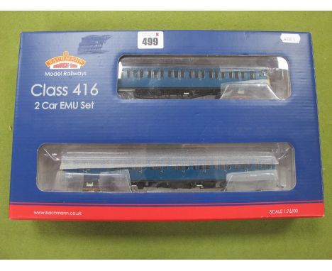 A Bachmann Branch Line "OO" Gauge #31-575 Class 416 2 Car Emu Set, BR blue, boxed.