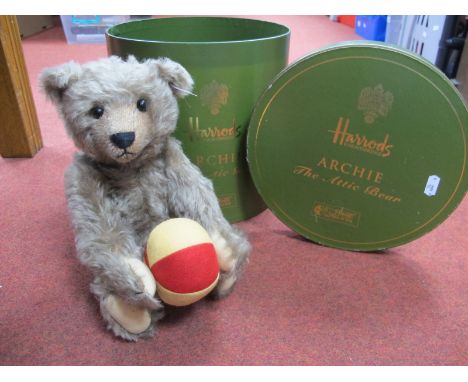 Steiff - A Boxed Harrods of Knightsbridge, Archie the Attic Bear, #00442, with certificate of authenticity, in ribbon, (no od