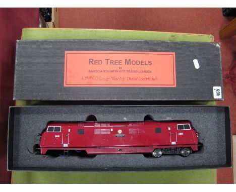 A 'Red Tree Models' (Ace Trains) 'O' Gauge/7mm Warship Diesel Locomotive 'Onslaught', BR maroon R/No. D832, excellent body, m