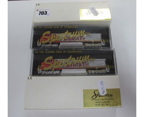 Two Bachmann Spectrum 'N' Gauge Cased U.S.A Outline GE 8.40CW Diesel Locomotives, "Santa Fe" livery, Ref No's 86058 and 86059