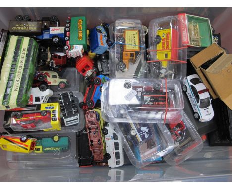 A Quantity of Loose Diecast Model Vehicles by Lledo, Corgi, Matchbox and Other, including commercials trains, cars.