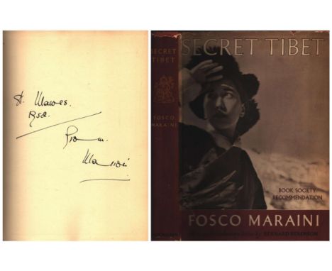 Fosco Maraini signed Secret Tibet hardback book. Signed on inside front page. Some knocks to dustjacket. Est. £  Good conditi