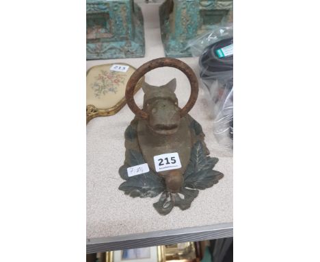 CAST IRON HORSES HEAD DOOR KNOCKER