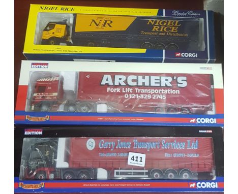 3 CORGI LIMITED EDITION TRANSPORTERS / TRUCKS