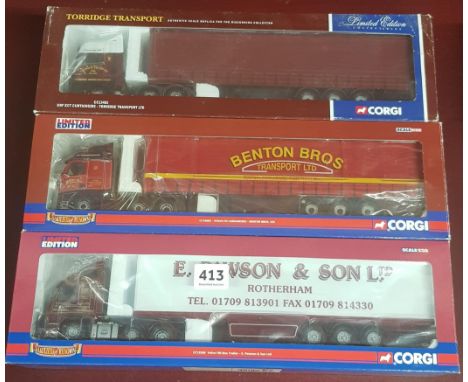 3 CORGI LIMITED EDITION TRANSPORTERS/TRUCKS