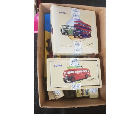 LARGE BOX LOT OF BOXED CORGI 