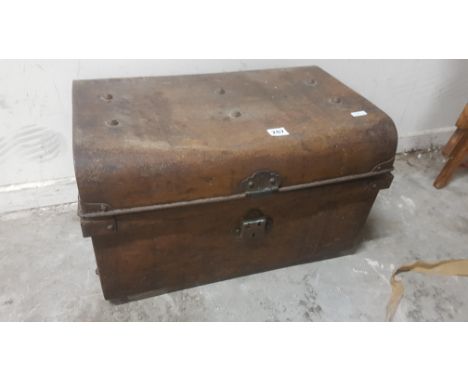 OLD METAL TRUNK 