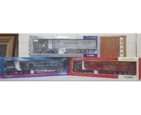 3 CORGI LIMITED EDITION TRANSPORTERS / TRUCKS