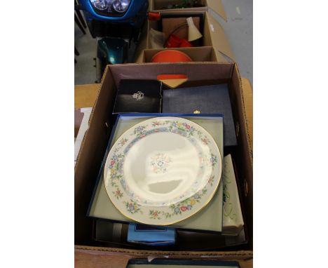 Box of Royal Worcester items, Aynsley etc