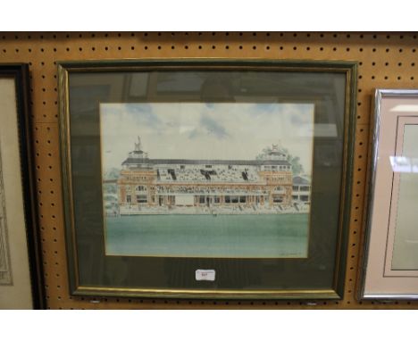 'Lord's Pavilion' print by David Gentleman