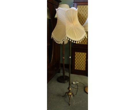 Brass standard lamp