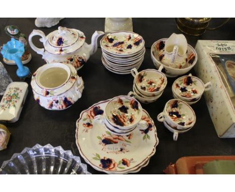Gaudy Welsh tea service