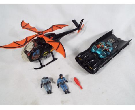 Batman by Corgi - a Batmobile 1st version # 267 with Batman and Robin, and a Batcoptor # 925 with Batman (restored rotor blad