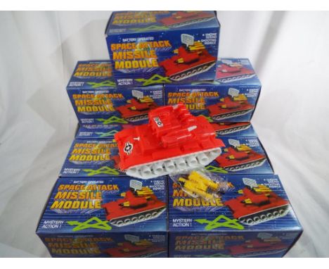 Nine 'Space Attack Missile Module' boxed toys by FIM, engine sound, shooting missile, mystery action No 303, mint in near min