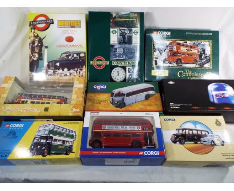 A good collection of diecast model motor vehicles in presentation boxes, predominantly Corgi, mint