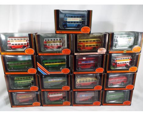 Exclusive First Editions by Gilbow - 17 diecast 1:76 scale diecast model buses, mint, boxed - Est £40 - £60