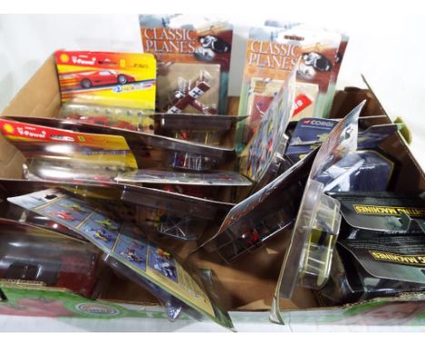 A collection of diecast models predominantly in blister packs to include ten Classic Planes, six Shell V-Power Super America 