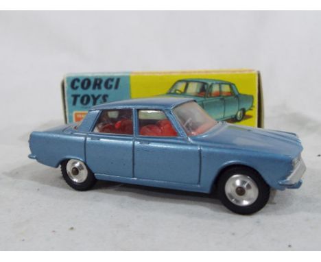 Corgi Toys - a Rover 2000, metallic blue with red interior, ex to near mint in repro box - Est £35 - £50