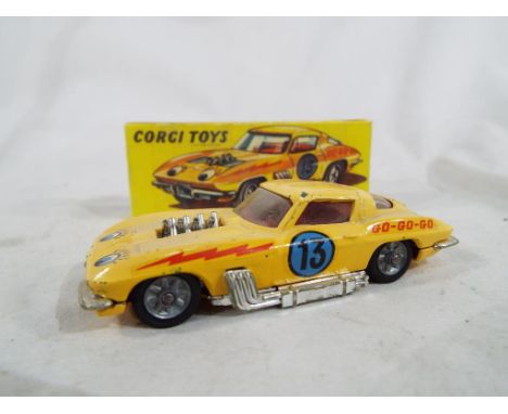 Corgi Toys - a customized Chevrolet Corvette Sting Ray # 337 in repro box - Est £25 - £35