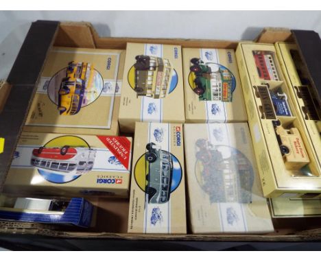 Various Corgi Classics Boxed Sets of Omnibuses and twelve further diecast models predominantly Oxford and Lledo, all mint box