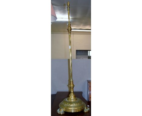 BRASS TELESCOPIC STANDARD LAMP