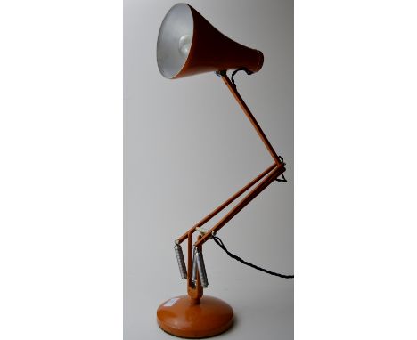 VINTAGE ANGLE POISE DESK LAMP IN ORANGE BY HERBERT TERRY &amp; SONS LTD, REDDITCH