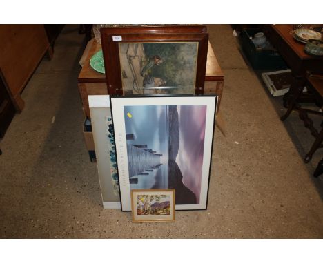 A pair of American prints and a pencil signed limited edition portrait print by Anne H. MacIntosh