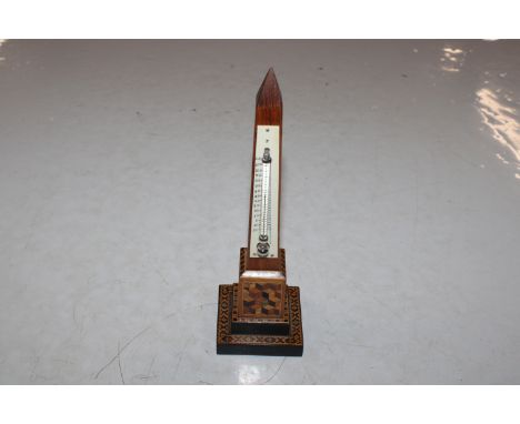 A Tunbridge ware type thermometer 