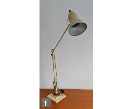 A mid 20th Century model 1227 Anglepoise lamp in a cream painted finish, designed by George Carwardine for Herbert Terry &amp
