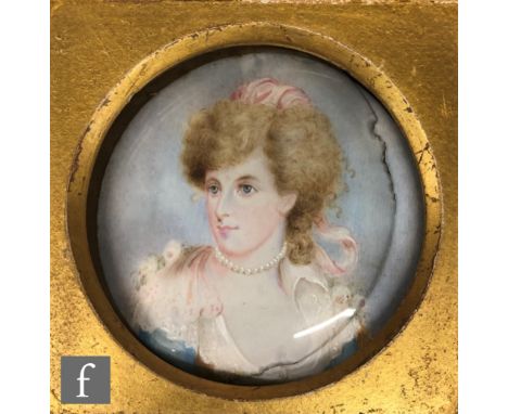 AFTER&nbsp;LOUIS EDOUARD RIOULT - Portrait of&nbsp;Marie-Thérèse-Louise de Savoie-Carignan, Princesse de Lamballe, enamel min