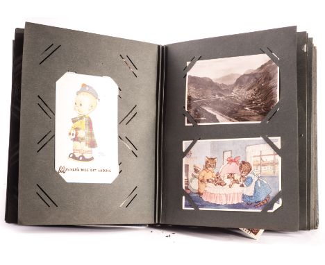 Postcards, Album, a mixed album of approx 150 cards inc, childrens topics, nursery rymes, comic, animals, birds and pets, tra