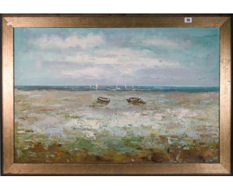 Harry Palson, 'Seascape', oil on canvas, with signature, framed, overall size 73cm x 103cm.