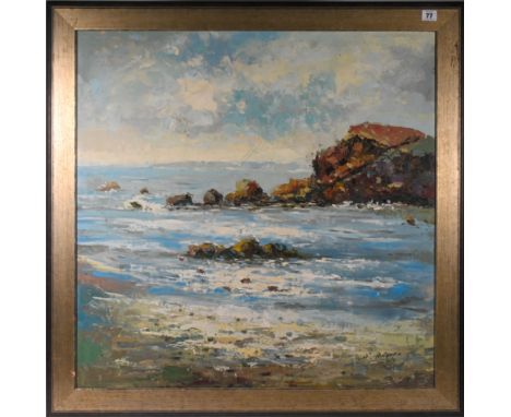 Harry Palson, 'Seascape', oil on canvas, with signature, framed, overall size 88cm x 88cm.