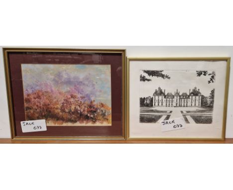 Quantity of framed prints&nbsp;of various subjects, a pair of framed petitpoint tapestries&nbsp;showing roses, a calendar 'Di