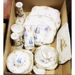 Tuscan china Plant pattern part tea service, a Crown Devon Stockholm part dinner service, a small