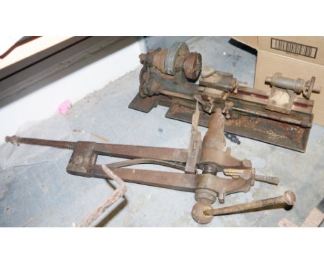 Myford watchmaker's lathe and leg vice (2)Condition ReportItem is to heavy and large for us to appropiatley package for a cou