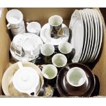 Denby Arabesque part tea service and a Pillivuyt French porcelain Decor Speciale part dinner and tea
