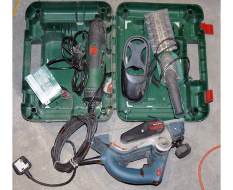 Three Bosch power tools including mini hedge trimmer, electric plane and PMF190E multi-tool (3)&nbsp;