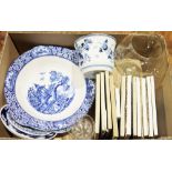 Small collection of Delft style tiles of varying subjects to include examples by West Raven Holland,