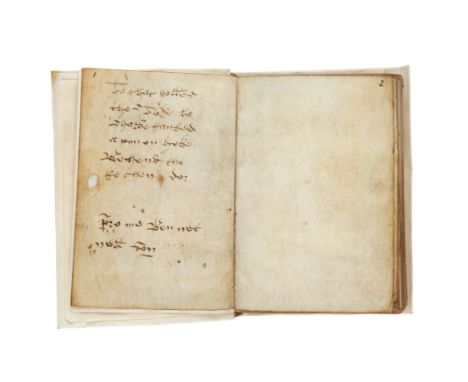 Ɵ Book of Hours, Use of Sarum, in Latin with Middle English inscription, illuminated manuscript on parchment [southern Nether