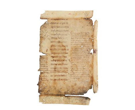 Leaf from a Glossed Gospel of Luke, in Latin, manuscript on parchment [probably Italy, second half of twelfth century (probab