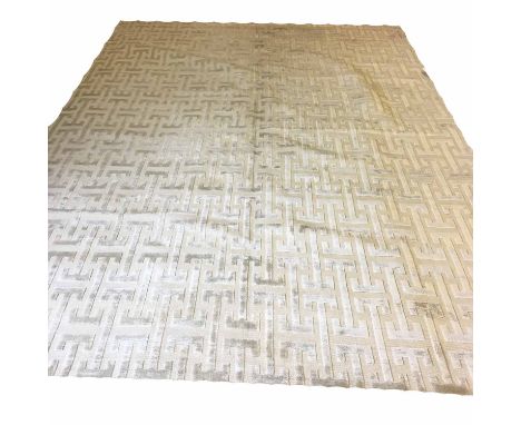 FINE SILVER 'HOPPEN' CARPET, 350cm x 250cm.