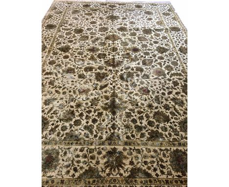 FINE ZIEGLER STYLE CARPET, all over Shah Abbas design in shades of gold.