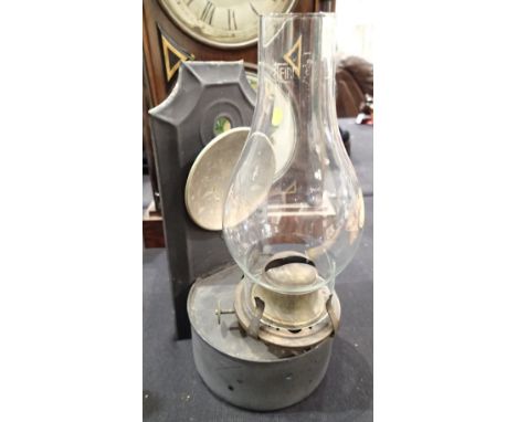 British made paraffin lamp with reflector 