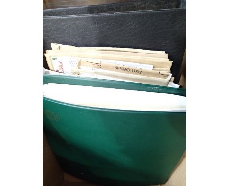 Box of mixed worldwide postage stamps, first day covers etc 