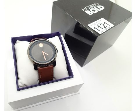 Boxed gents Movado wristwatch 