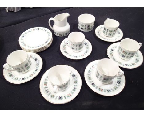 Royal Doulton tea service set in the Tapestry pattern twenty pieces 